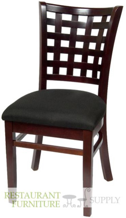 Lattice Back Wood Chair
