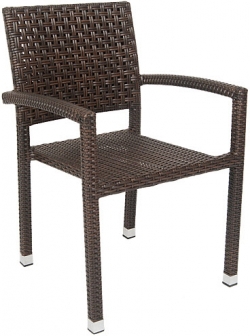 Aluminum Poly Woven Patio Arm Chair