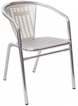 Aluminum Sandblasted Patio Chair with Arms