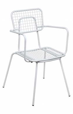White Ollie Outdoor Arm Chair