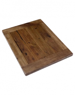 Reclaimed Wood Plank Table Top with Beadboard Ends