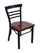 Rounded Ladder Back Metal Chair