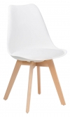 White Nordic Style Wood Chair