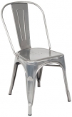 Bistro Style Metal Chair in Clear Finish