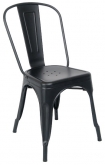 Bistro Style Metal Chair in Black Finish