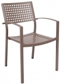 Aluminum Patio Arm Chair in Rust Color
