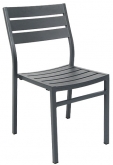 Aluminum Patio Chair in Dark Grey Finish