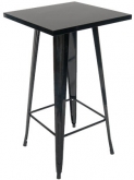 Metal Table in Black Finish - Bar  Height