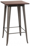 Industrial Series Bar Height Table in Dark Grey Finish and Wood Top