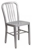 Patio Metal Chair in Silver Finish