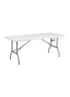 Bi-Fold Granite White Plastic Folding Table