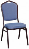 Metal Stack Chair - Copper Vein Frame with Blue 2011 Fabric