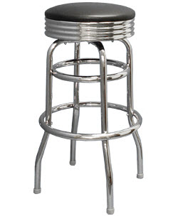 Swivel Bar Stool with a Double Ring
