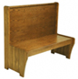 Wood Bench with Wood Seat & Back